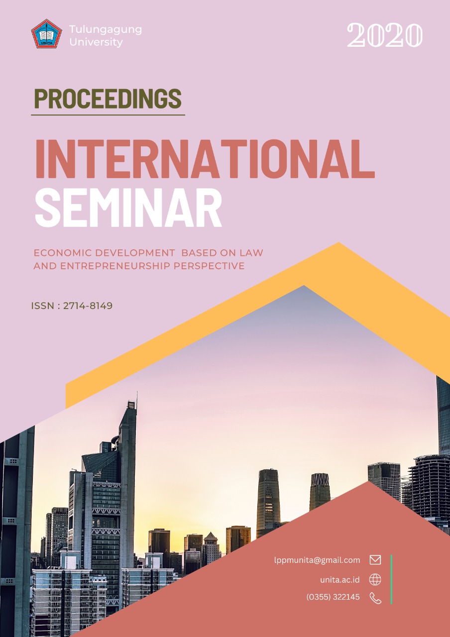 					View Vol. 2 (2020): INTERNATIONAL SEMINAR : ECONOMIC DEVELOPMENT BASED ON LAW AND ENTERPRENEURSHIP PERSPECTIVE
				